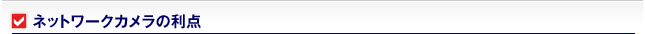 ネットワークカメラの利点