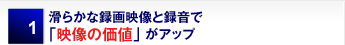 滑らかな録画映像と録音で「映像の価値」がアップ